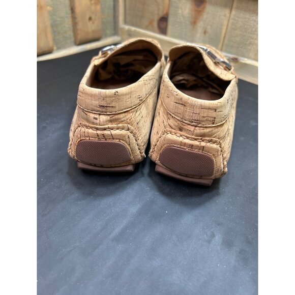 Donald J Pliner VIRO Cork Loafers Size 10 Natural Brown With Metal Bit Detail main image 4